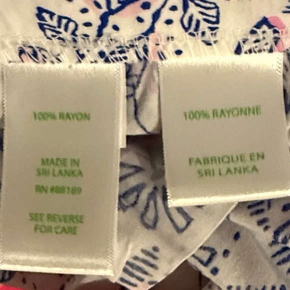 Lilly Pulitzer Blue and Pink Patterned High Waist Shorts - Picture 6 of 6